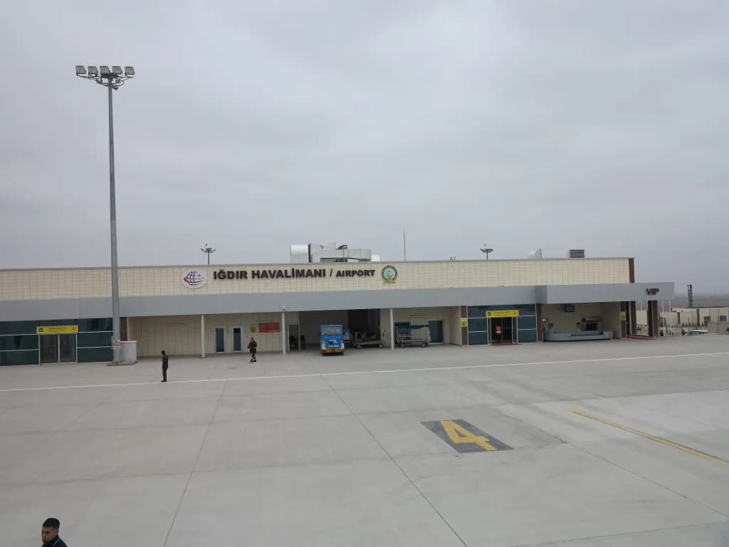 Aerial view of Iğdır Airport airport infrastructure