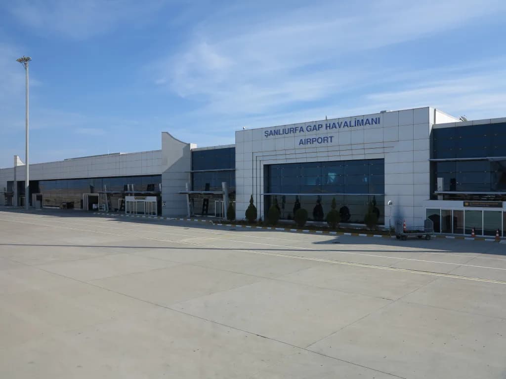Aerial view of Şanlıurfa GAP Airport airport infrastructure