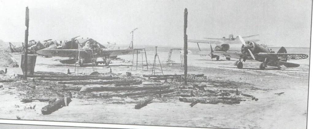 Panorama infrastruktury portu Pruzhany Air Base
