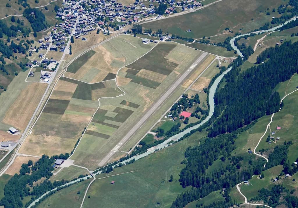 Luftaufnahme der Infrastruktur von Münster Airfield