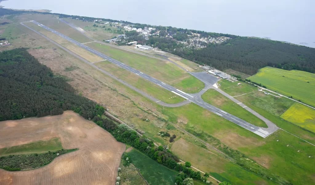 Panorama infrastruktury portu Heringsdorf Airport