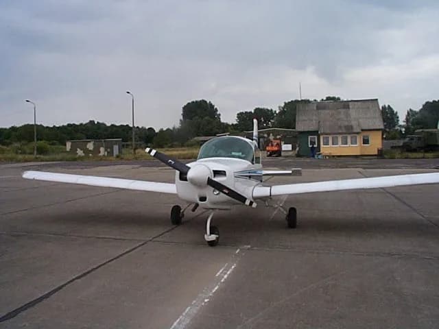 Panorama infrastruktury portu Peenemünde Airport