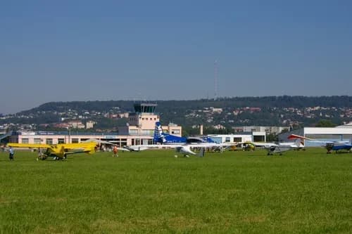 Aerial view of Nancy-Essey Airport airport infrastructure