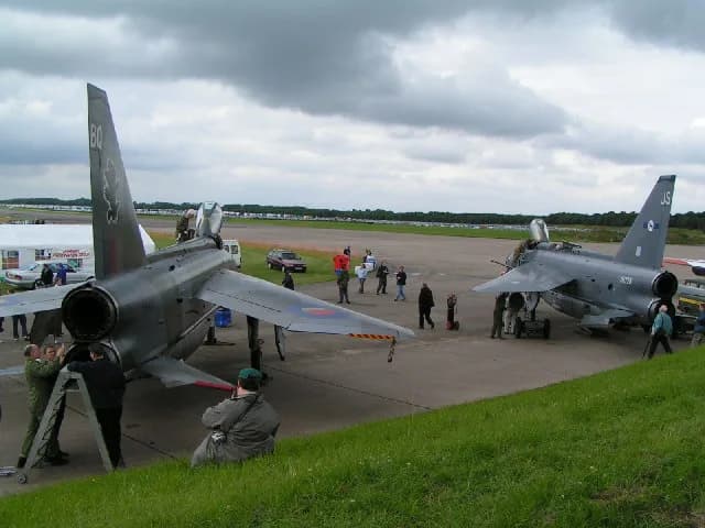 Aerial view of Bruntingthorpe Aerodrome airport infrastructure