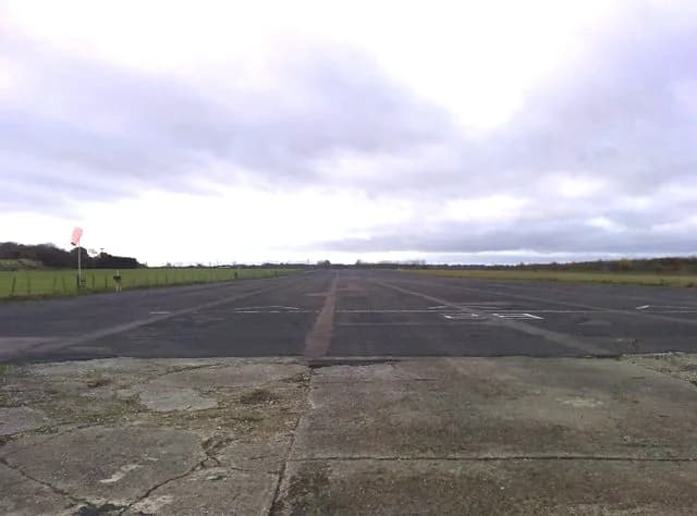 Aerial view of Finmere Aerodrome airport infrastructure