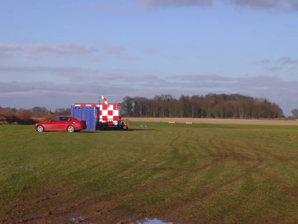 Vue aérienne de l'infrastructure de Northrepps Aerodrome