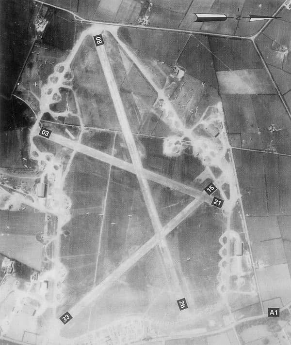 Panorama infrastruktury portu RAF Balderton