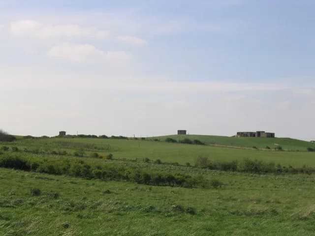 Aerial view of RAF Bempton airport infrastructure
