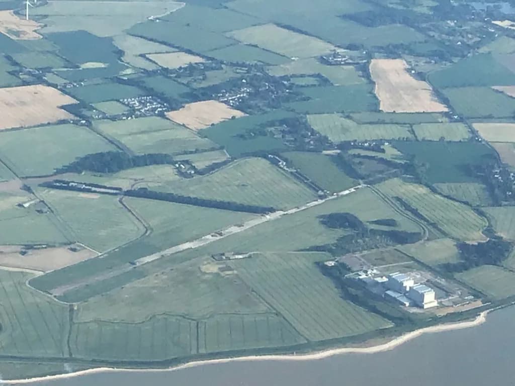 Panorama infrastruktury portu RAF Bradwell Bay