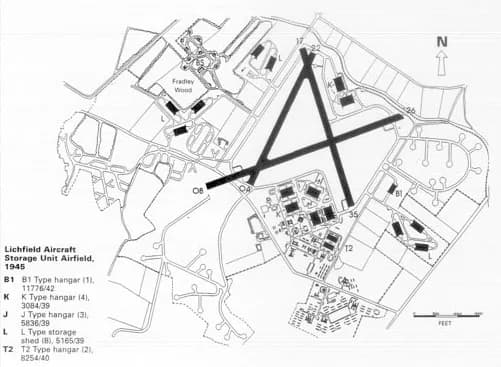 Panorama infrastruktury portu RAF Lichfield