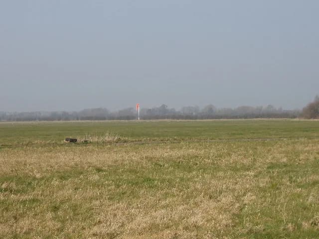 Aerial view of RAF Weston-on-the-Green airport infrastructure