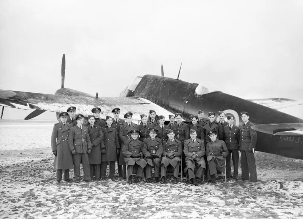 Luftaufnahme der Infrastruktur von RFCS Southfields / RAF Acklington