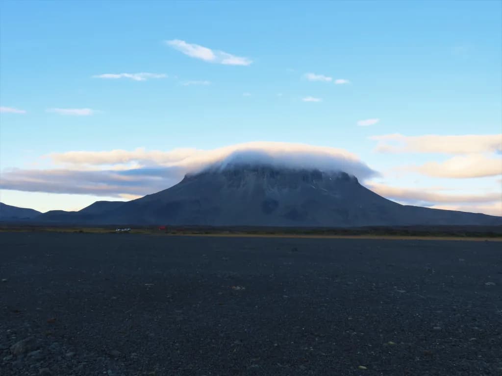 Vue aérienne de l'infrastructure de Herðubreiðarlindir Airport