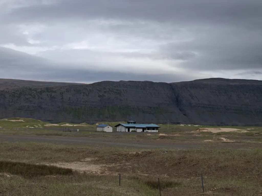 Panorama infrastruktury portu Patreksfjörður Airport