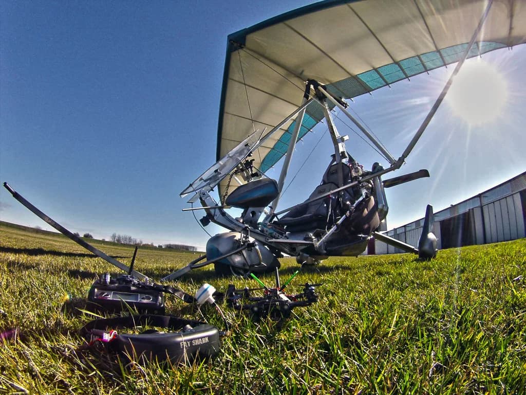 Luftaufnahme der Infrastruktur von Litorale di Caorle Airfield
