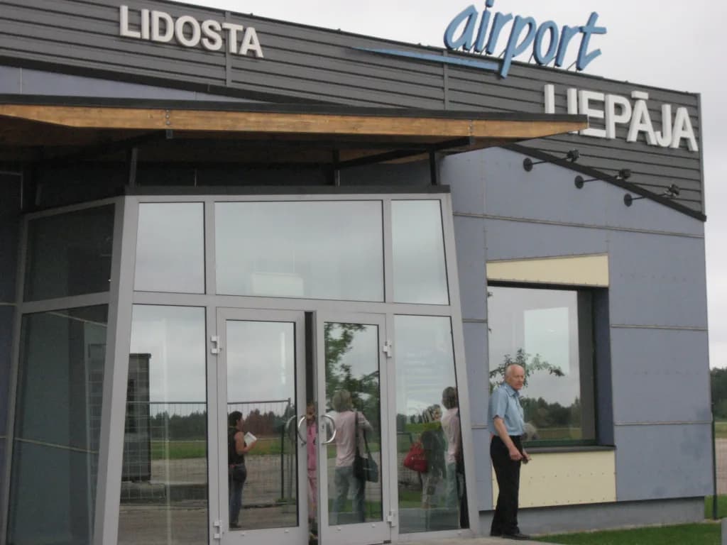 Panorama infrastruktury portu Liepāja International Airport
