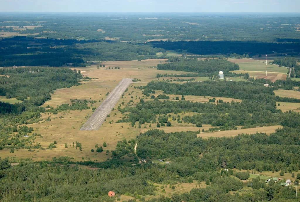 Panorama infrastruktury portu Rēzekne Airfield