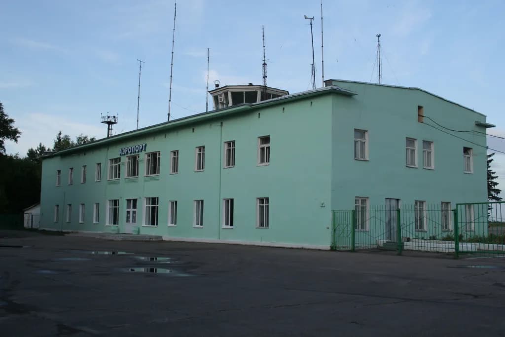 Aerial view of Kostroma Sokerkino Airport airport infrastructure