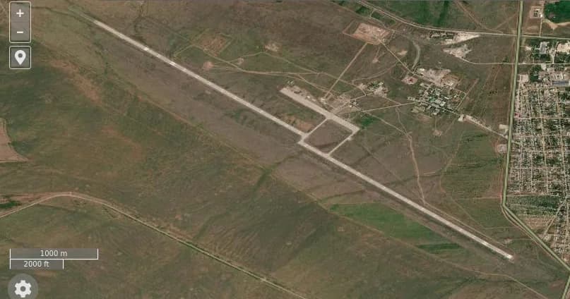 Panorama infrastruktury portu Kotelnikovo Air Base