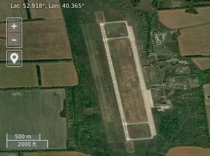 Luftaufnahme der Infrastruktur von Michurinsk Air Base