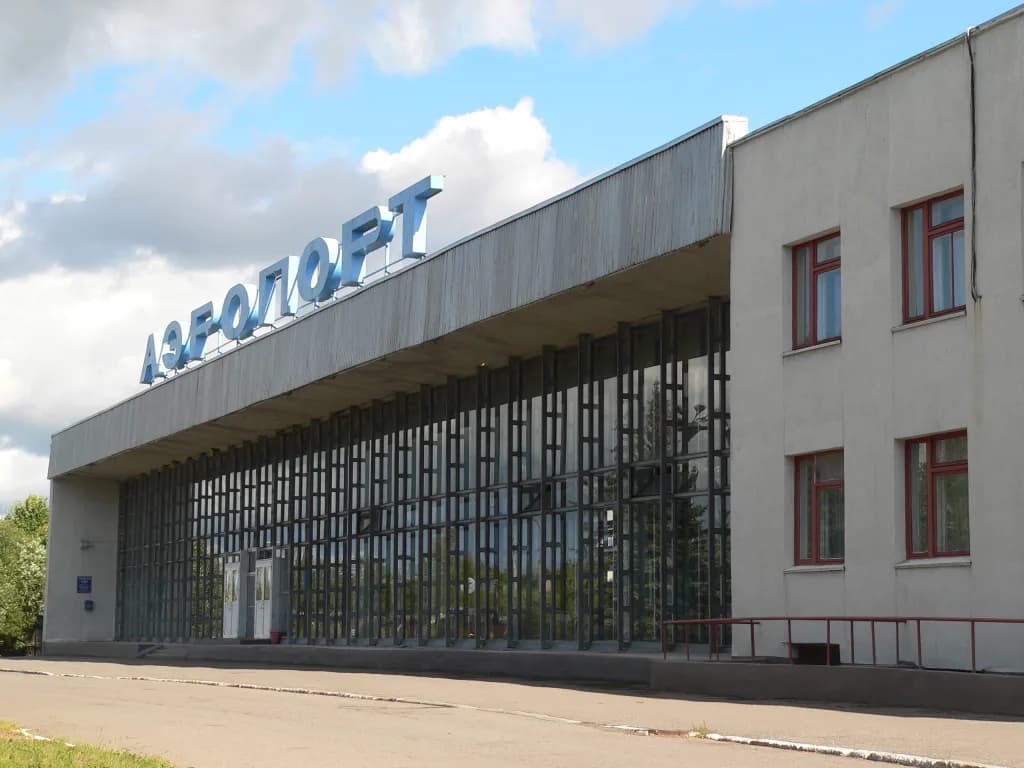 Aerial view of Vologda Airport airport infrastructure