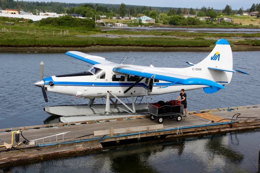 Panorama infrastruktury portu Campbell River Seaplane Base