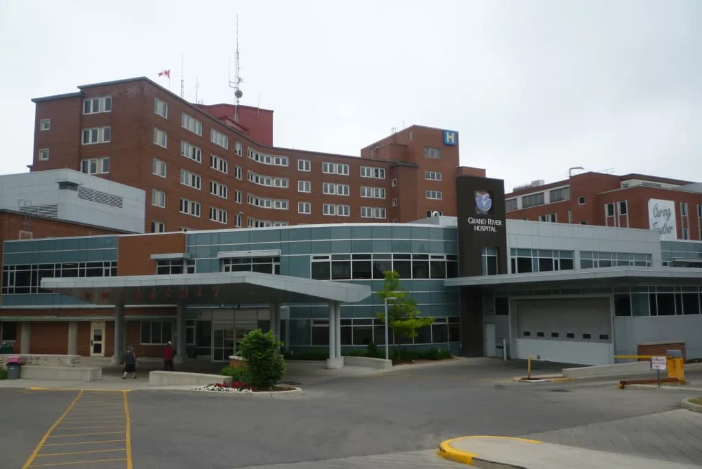 Luftaufnahme der Infrastruktur von Grand River Hospital Heliport
