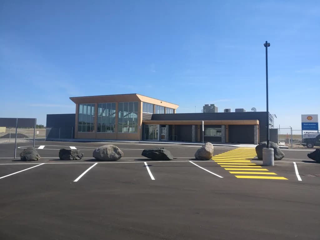Luftaufnahme der Infrastruktur von Kenora Airport