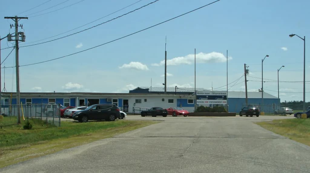 Aerial view of Miramichi Airport airport infrastructure
