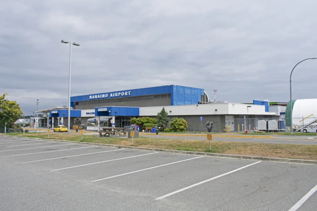 Aerial view of Nanaimo Airport airport infrastructure