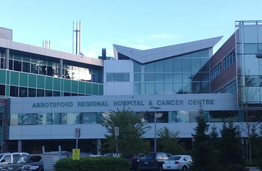 Luftaufnahme der Infrastruktur von Prince Edward County Hospital Heliport