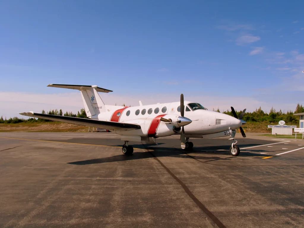 Aerial view of Prince Rupert Airport airport infrastructure