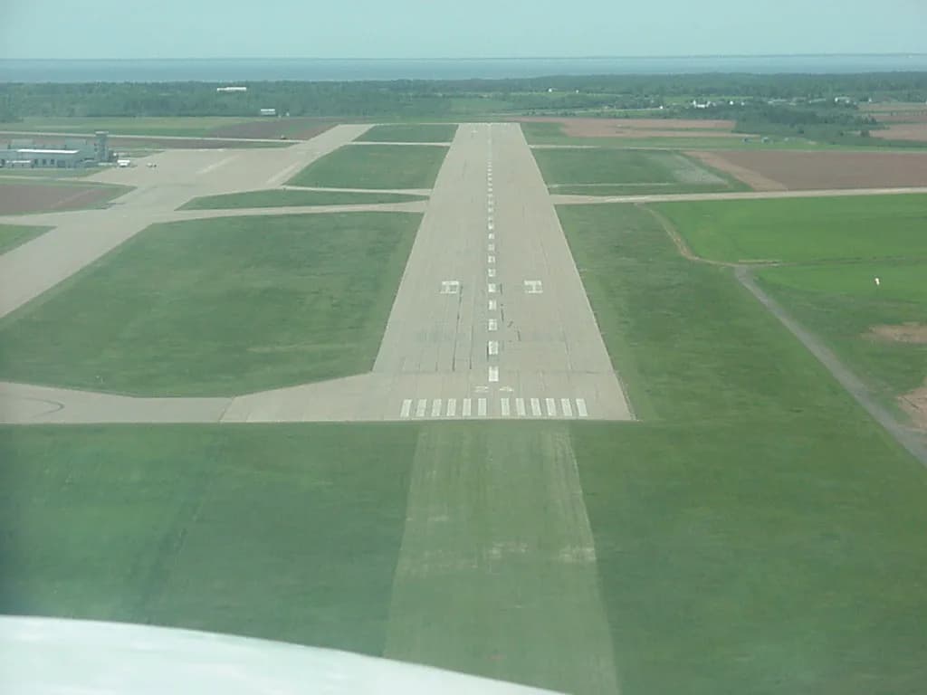 Aerial view of Summerside Airport airport infrastructure