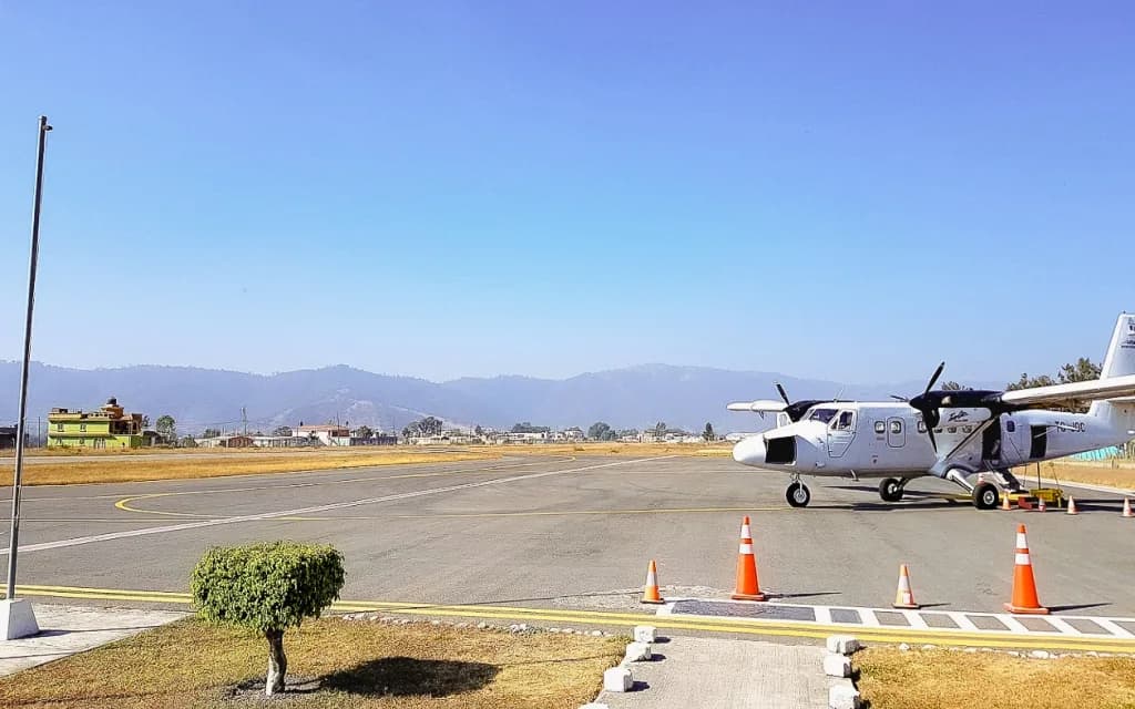 Aerial view of Huehuetenango Airport airport infrastructure