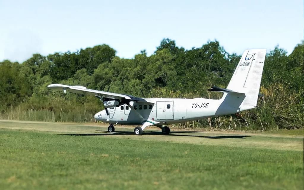 Vue aérienne de l'infrastructure de Iztapa Aeroclub