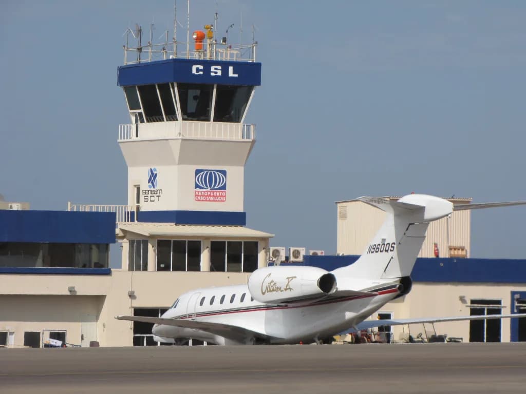 Aerial view of Cabo San Lucas International Airport airport infrastructure