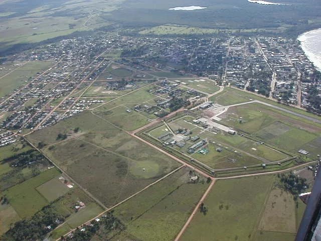 Luftaufnahme der Infrastruktur von San José Airport