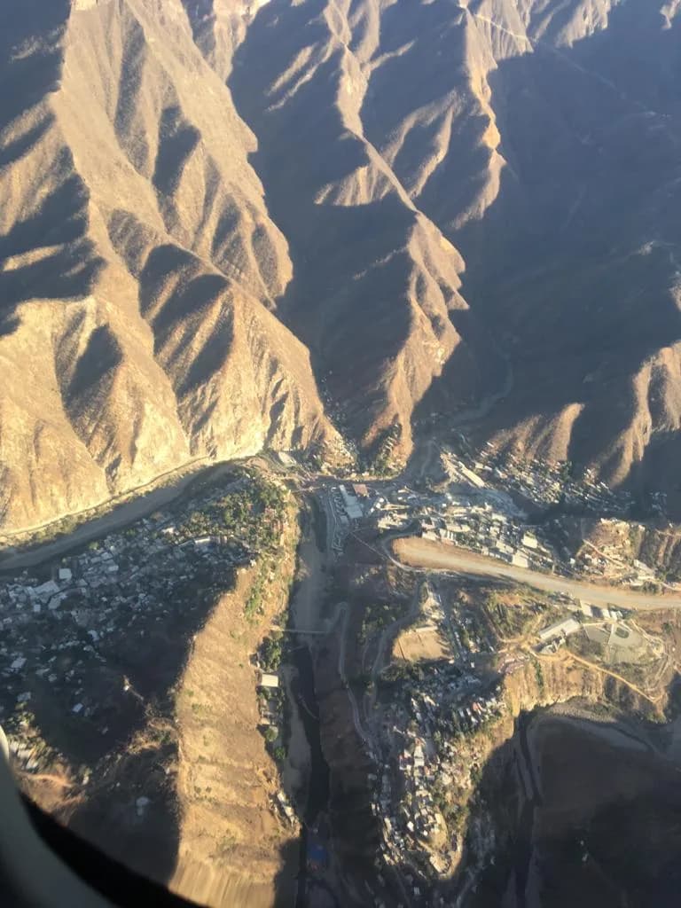 Aerial view of Tayoltita Airport airport infrastructure