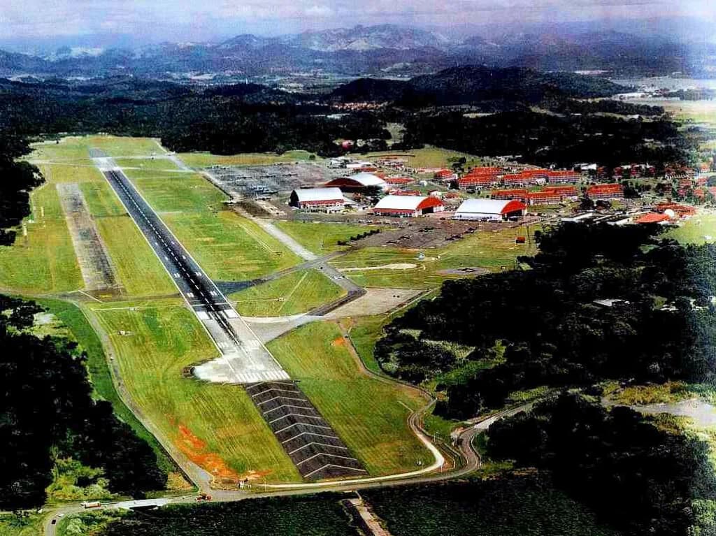 Aerial view of Panamá Pacífico International Airport airport infrastructure