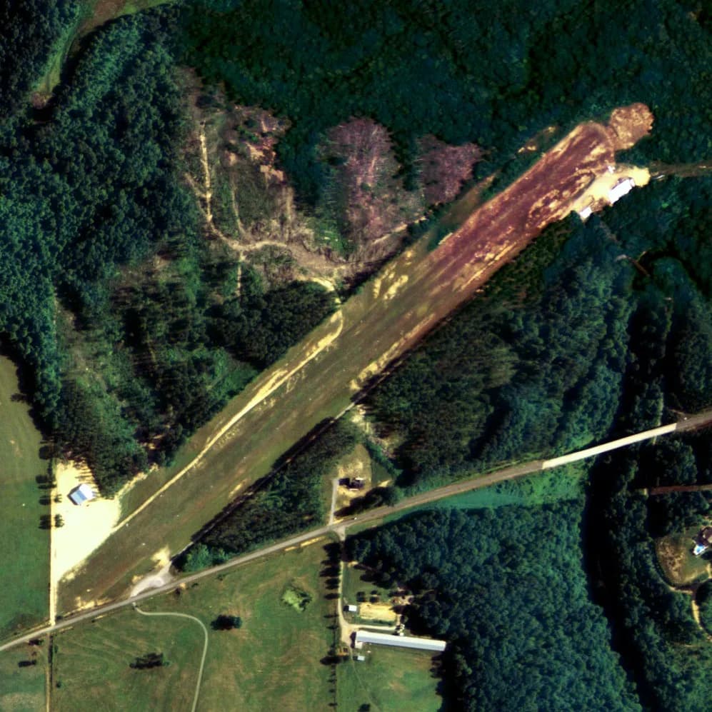 Aerial view of Addison Municipal Airport airport infrastructure