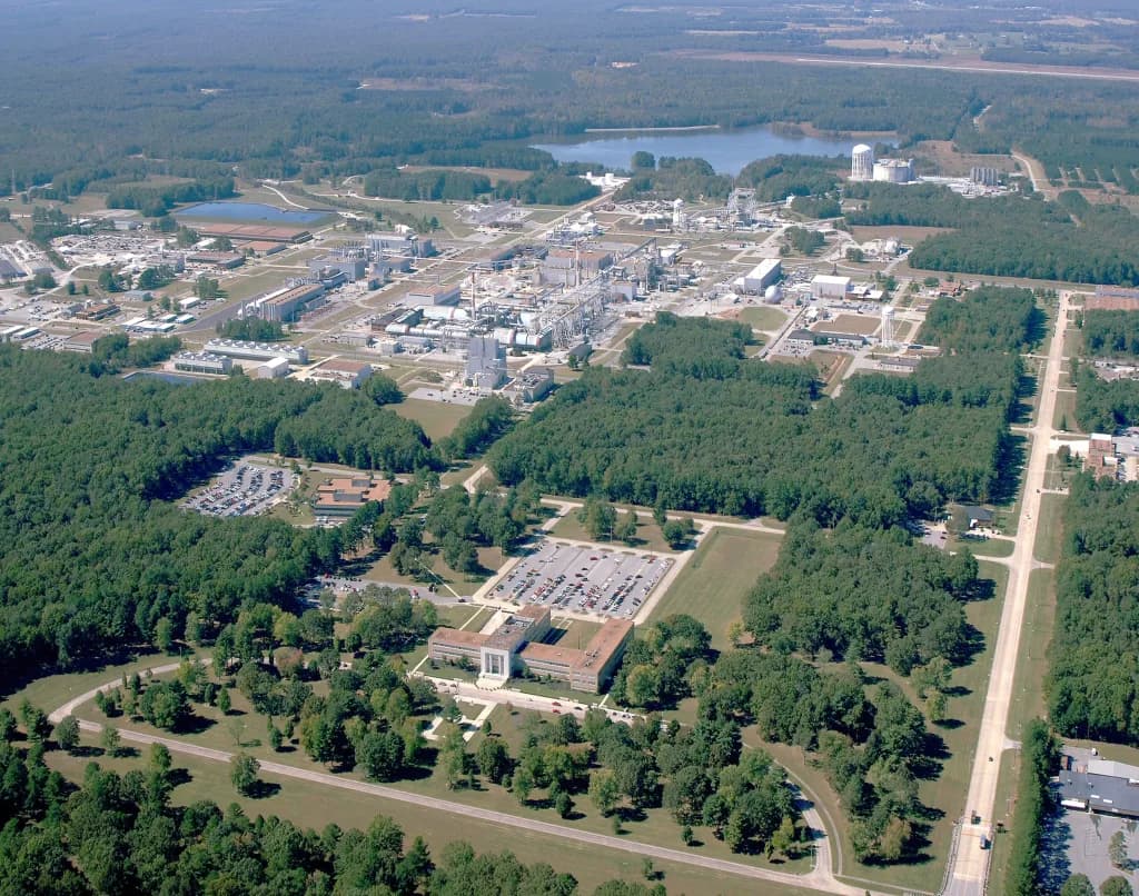 Luftaufnahme der Infrastruktur von Arnold Air Force Base