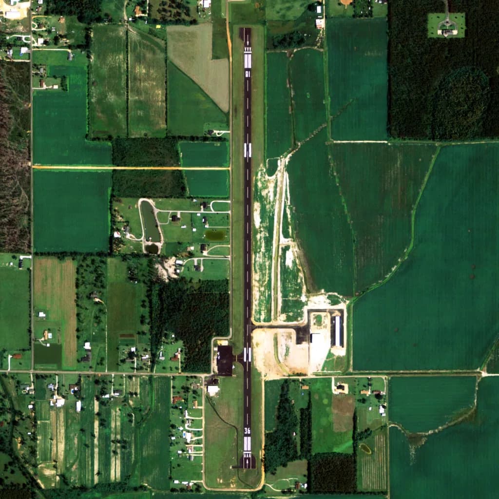 Aerial view of Atmore Municipal Airport airport infrastructure