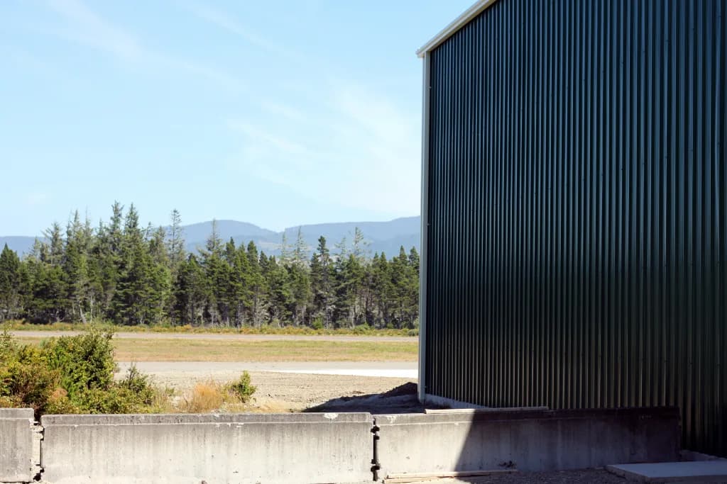 Aerial view of Cape Blanco State Airport airport infrastructure