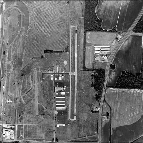 Aerial view of Charles W. Baker Airport airport infrastructure