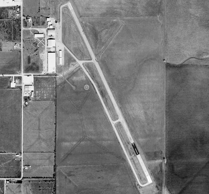 Luftaufnahme der Infrastruktur von Coleman Municipal Airport