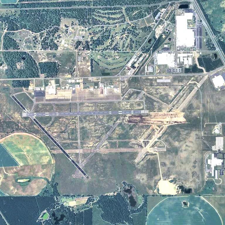 Luftaufnahme der Infrastruktur von Decatur County Industrial Air Park