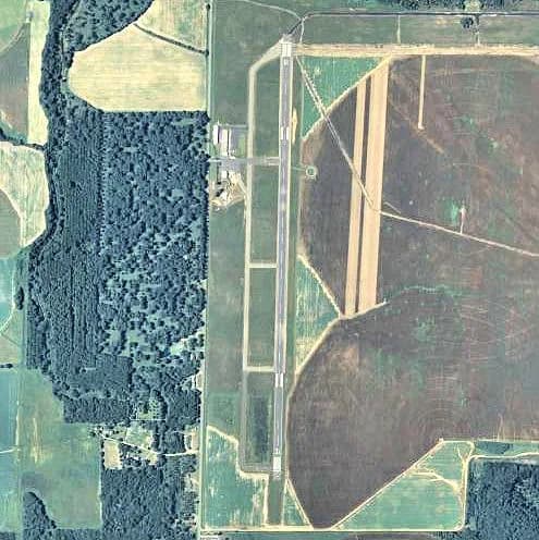 Aerial view of Donalsonville Municipal Airport airport infrastructure
