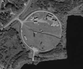 Aerial view of Epcot Center Ultralightport airport infrastructure