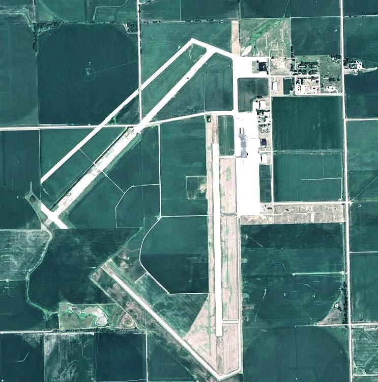 Luftaufnahme der Infrastruktur von Fairmont State Airport