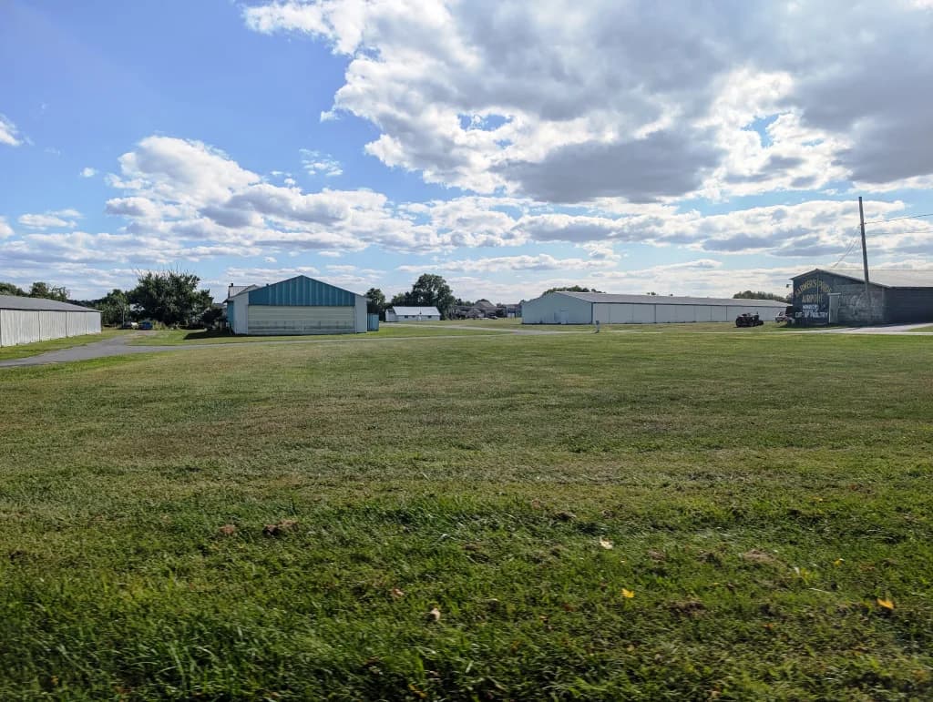 Aerial view of Farmers Pride Airport airport infrastructure